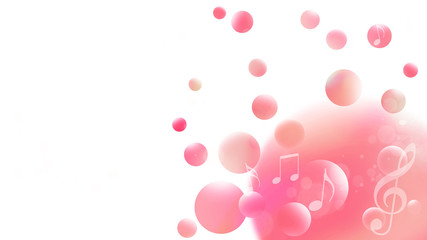 音楽のイメージ、抽象的な球体の背景