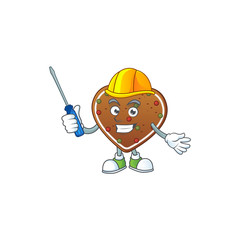 cool automotive cartoon character of gingerbread love