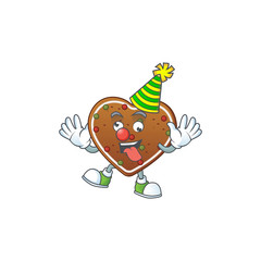 Cute and Funny Clown gingerbread love presented in cartoon character design concept