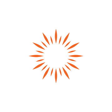 recommend clip art: Simple sun logo icon design vector template