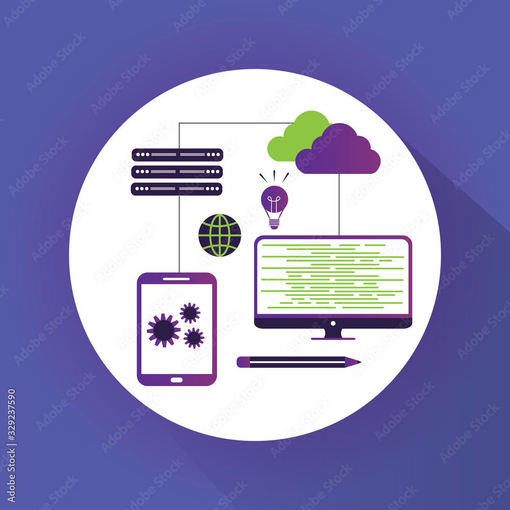 Poster web design and development concepts