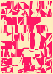 Fototapeta na wymiar Abstract Random Color Polygones Generative Art background illustration