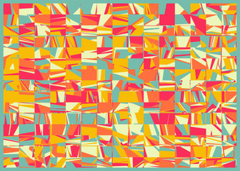 Abstract Random Color Polygones Generative Art background illustration