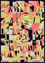 Abstract Random Color Polygones Generative Art background illustration