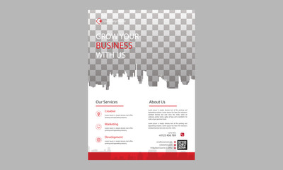 orporate Flyer Layout with Graphic Elements