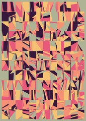 Abstract Random Color Polygones Generative Art background illustration
