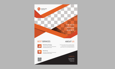 orporate Flyer Layout with Graphic Elements