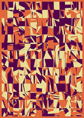 Abstract Random Color Polygones Generative Art background illustration