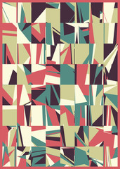 Obraz premium Abstract Random Color Polygones Generative Art background illustration