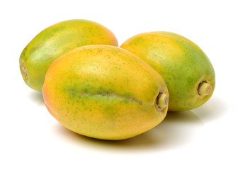 Papaya fruit isolated on a white background