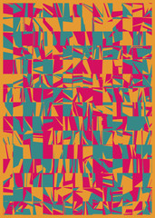 Abstract Random Color Polygones Generative Art background illustration