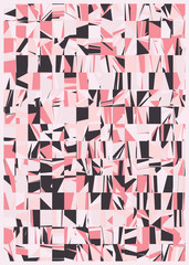 Abstract Random Color Polygones Generative Art background illustration