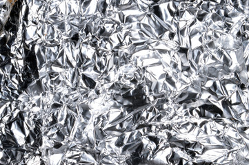 crumpled metal isolated on white background