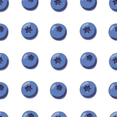 Vector pattern with summer  blueberry - 329241393