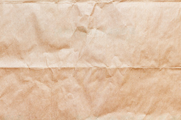 Crumpled craft paper, cardboard texture background