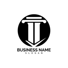 pillar Logo vector Template illustration design