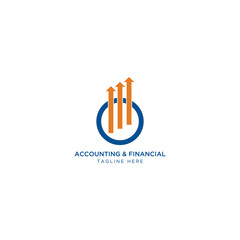 Financial and Accounting  Logo Template, Growth, economy, business, finance