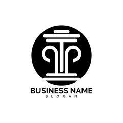 pillar Logo vector Template illustration design