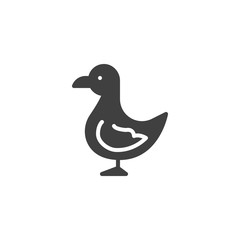 Seagull vector icon. filled flat sign for mobile concept and web design. Sea gull bird glyph icon. Symbol, logo illustration. Vector graphics