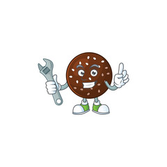 mascot design style concept of chokladboll mechanic