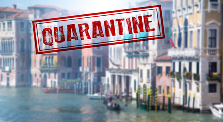 Obraz premium Precautionary security measures to counter the spread of Coronavirus in Italy.