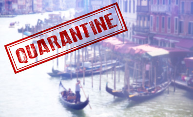 Obraz premium Precautionary security measures to counter the spread of Coronavirus in Italy.