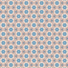 Colorful kaleidoscope seamless pattern, decorative round ornament, geometric design element, wallpaper, fabric, paper, furniture