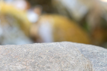 stone courtyard with blur sea view for copy space background.