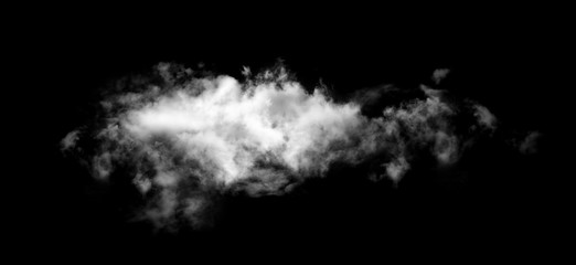 white cloud on black background
