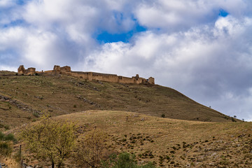 Fototapeta na wymiar Alcazaba de Reina, Moorish fortress over village of Reina, Badajoz, Spain