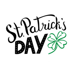 Saint Patricks's day simpl black lettering