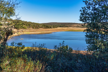 View of the natural park of Cornalvo in Extremadura, Merida. Spain