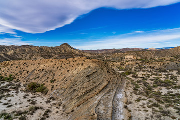 Tabernas desert, Desierto de Tabernas near Almeria, andalusia region, Spain