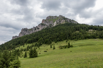 View of Velky Rozsutec peak located in the north part of Mala Fatra mountain, Northern Slovakia