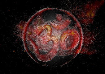 Hindu sign on graphic design background wallpaper