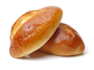 deciduous big kraftkorn bread on white background