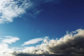 Clouds in the blue sky