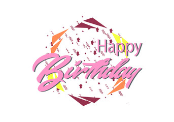 Happy Birthday Background with pink colors