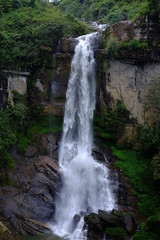 the largest waterfall in Sri Lanka