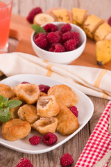 Banana fritters.