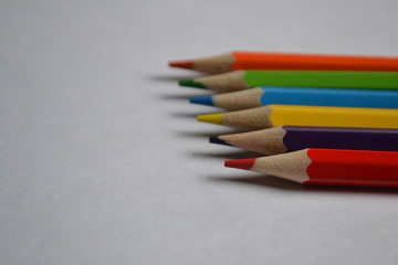 Obraz premium color pencils isolated on white background