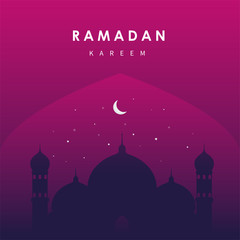 Ramadan Kareem beautiful greeting card. Vector illustration