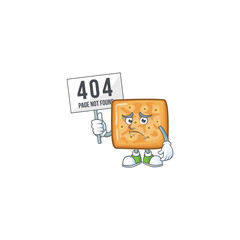 joyful cartoon character of crackers elevate a board