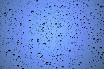 drops of water on glass