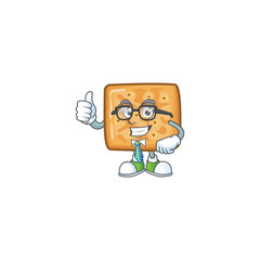 Crackers successful Businessman cartoon design with glasses and tie