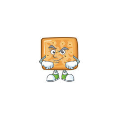 An icon of crackers mascot design with confident gesture