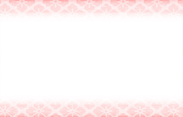 背景素材：桃色の和柄フレーム