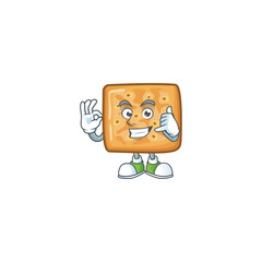 Fototapeta premium Call me funny gesture crackers mascot cartoon design