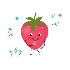 Fresh strawberries, berries, natural product