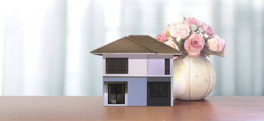 House Model  there space.Housing and Real Estate concept